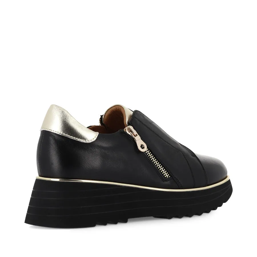 Balanced Motion Race Walk HEGGIE - BLACK PATENT LEATHER / GOLD