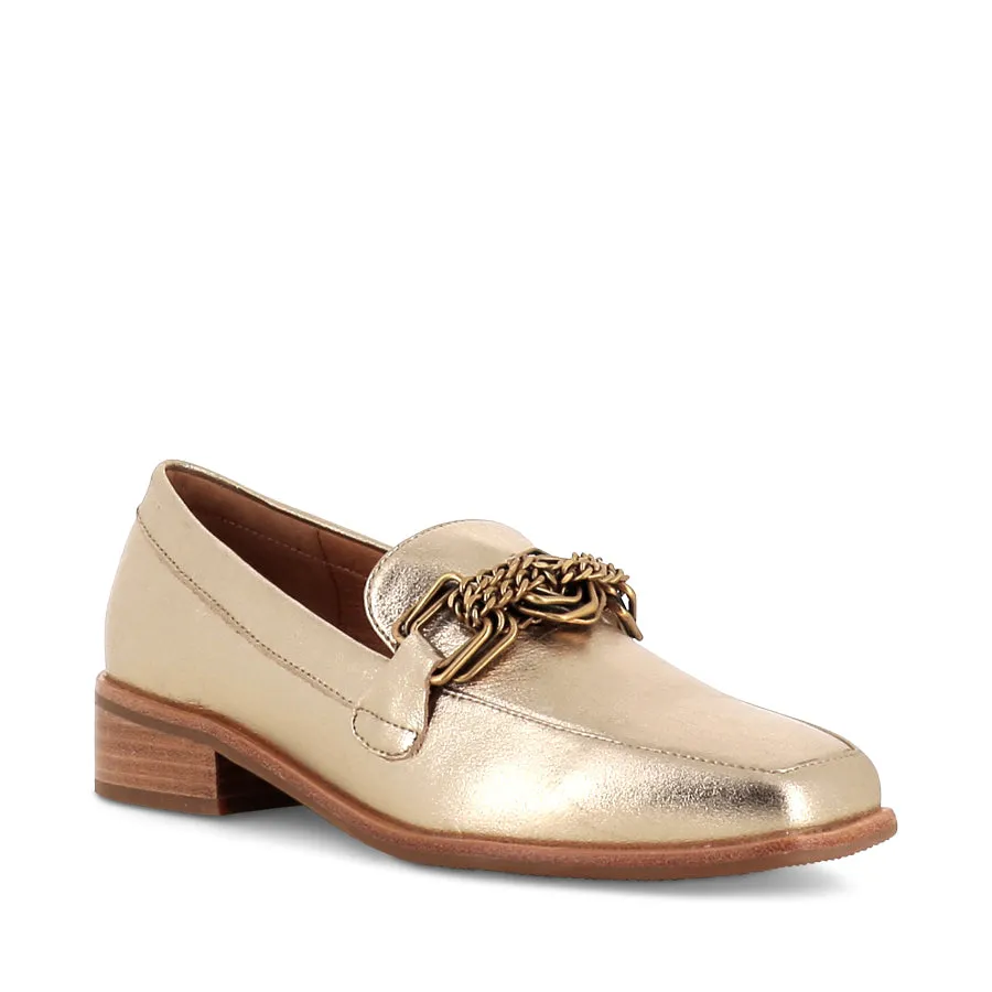 School Style Bright Accents DEWEY - GOLD LEATHER