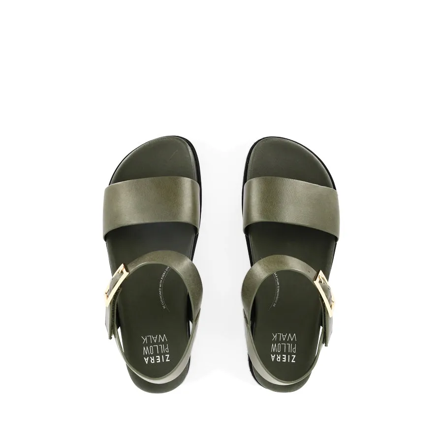 slim fit Daily Basic HAMMIL W - OLIVE LEATHER
