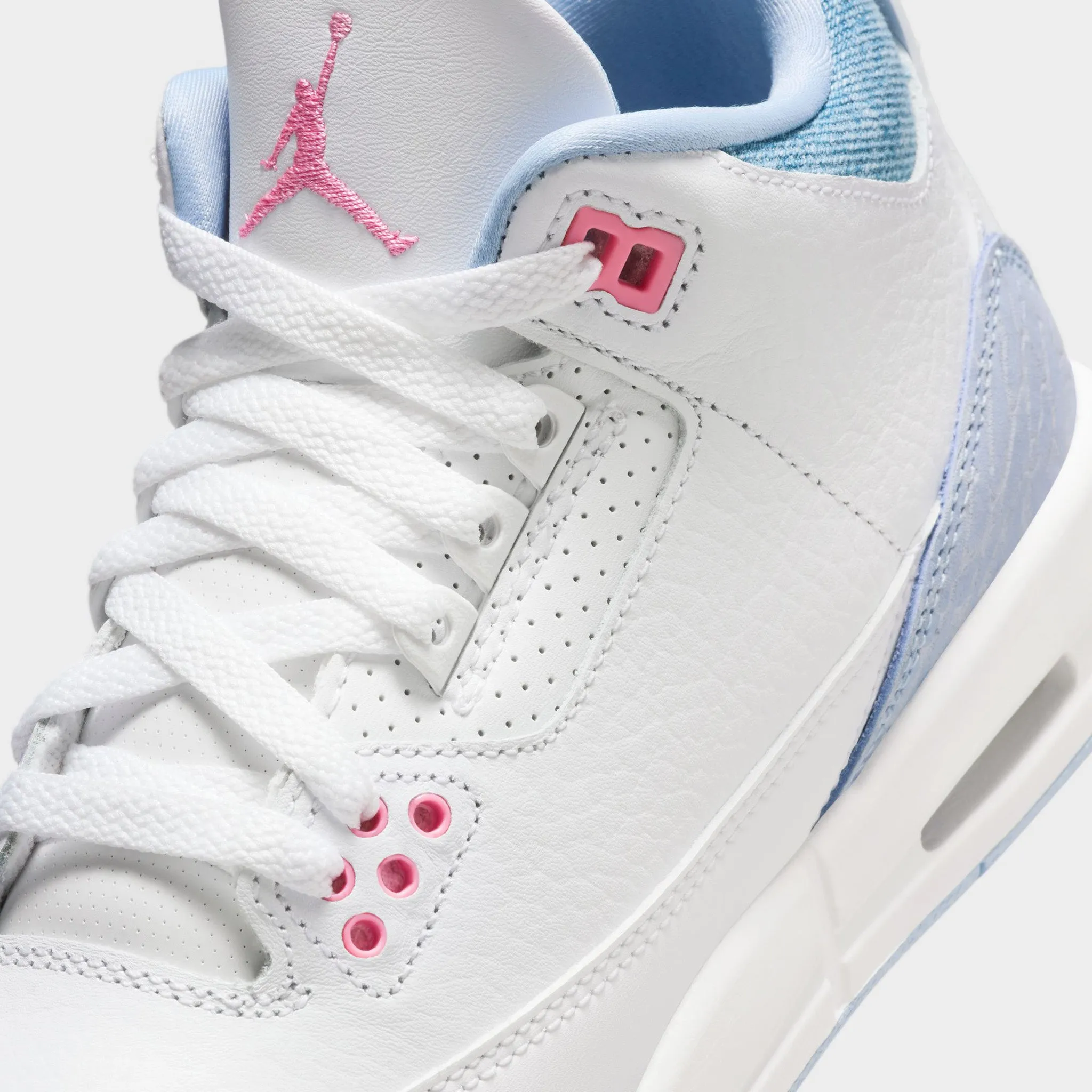 Jordan 3 Retro GS White / Pink Glow - Cobalt Bliss Flexible Cushioning
