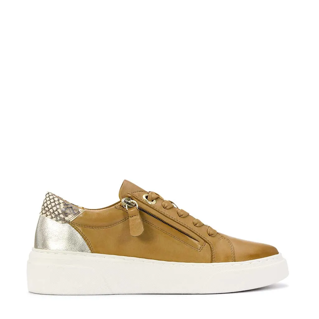 MARBLE LOW-TOP LEATHER SNEAKERS Motion Contour