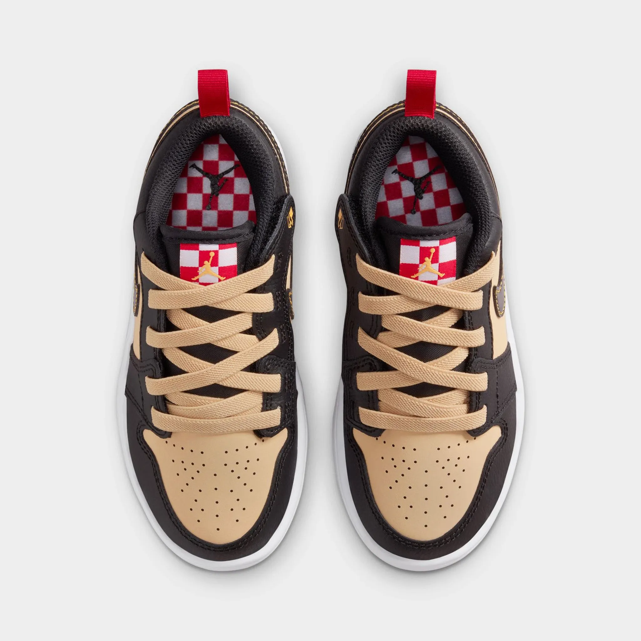 Jordan 1 Low SE PS Sesame / Fire Red - Black Rugged Traction All   Purpose