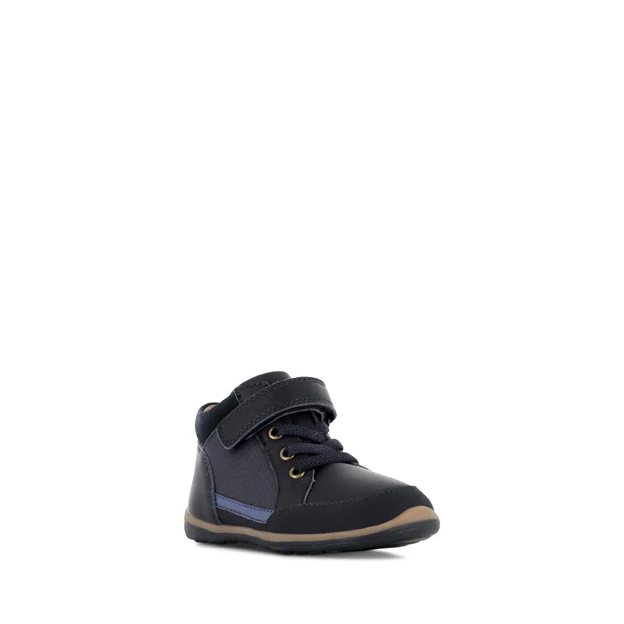MONTY - NAVY LEATHER Grey Storm Quick Fit