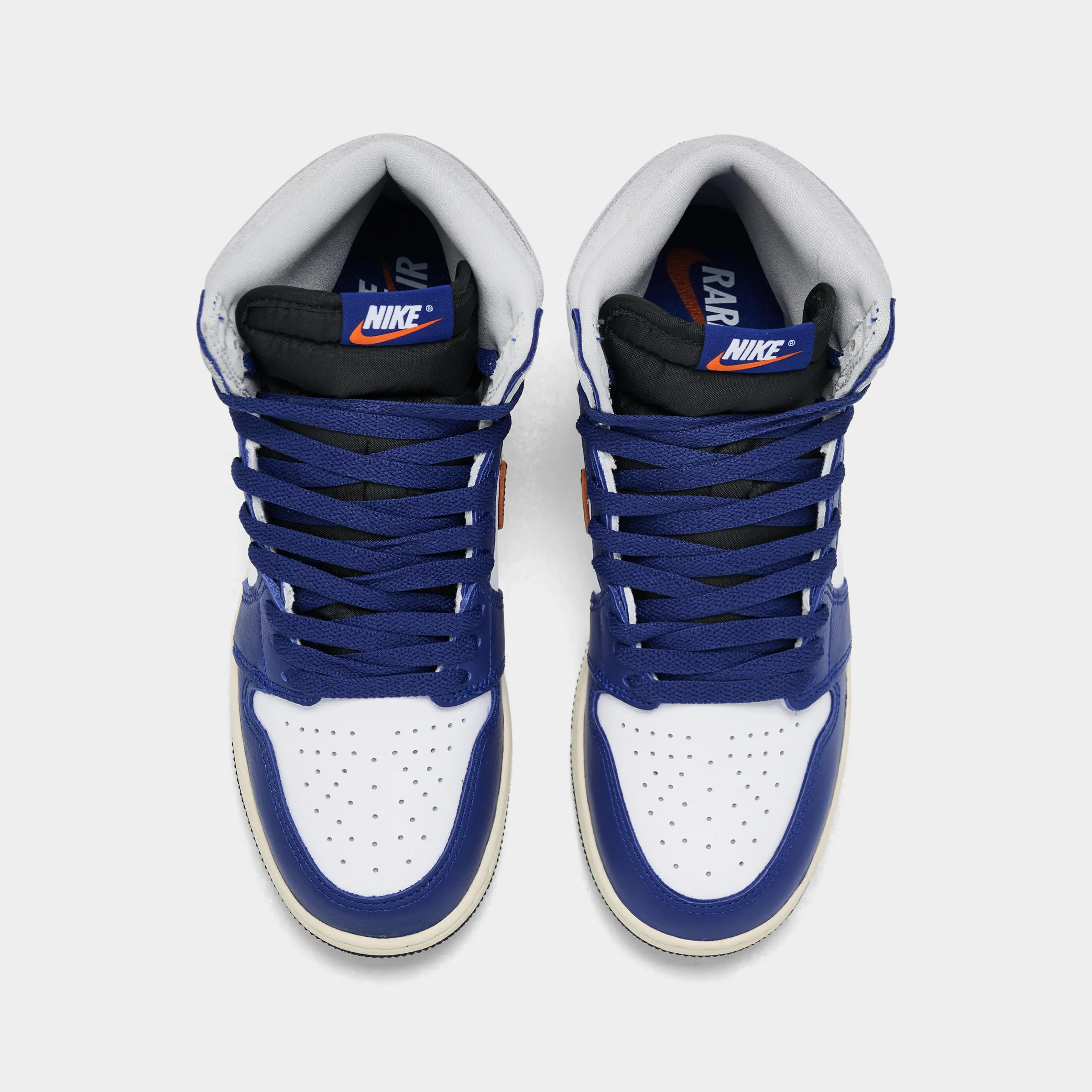 Jordan 1 High OG GS White / Black - Neutral Grey Anti   Abrasion Stretch Loops