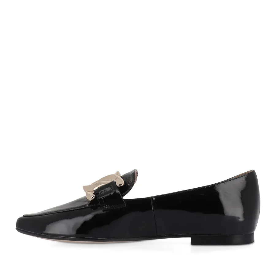 SOCORO - BLACK PATENT LEATHER Comfortable Flats