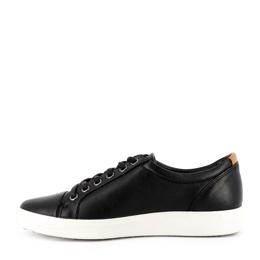 SOFT 7 LADIES 430003 - BLACK LEATHER Walking   Friendly Zip   Up Style