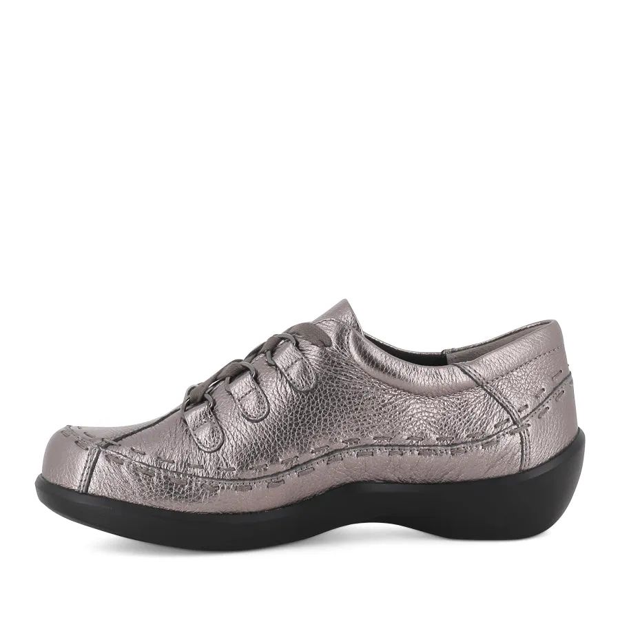 ALLSORTS XW - PEWTER TUMBLE LEATHER Book Walk Pointed Toe Design