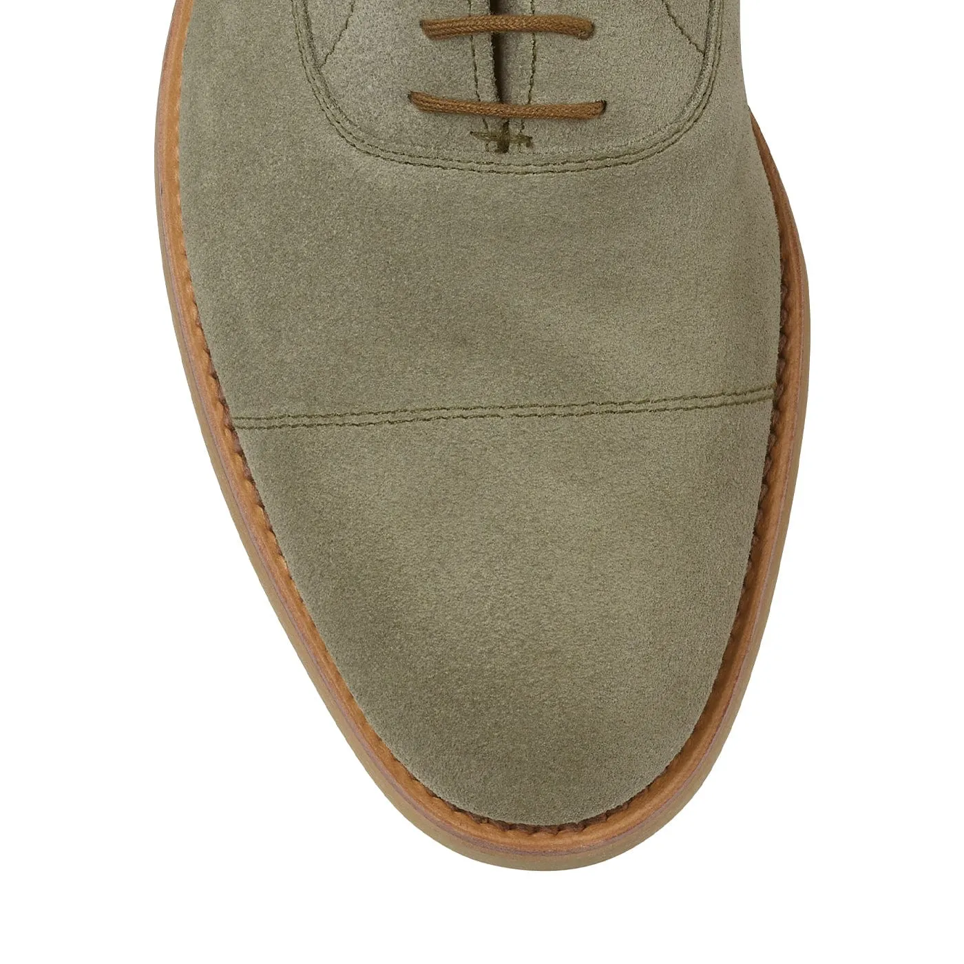 European Oxfords Tresco Pistachio Suede