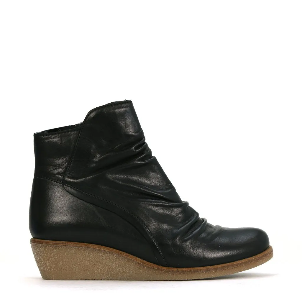Endure Wedge Ankle Boots Cozy Look Lace Accent
