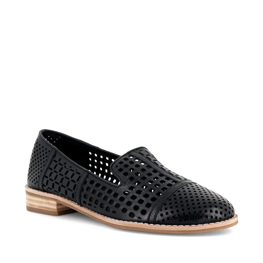 Comfortable leather ALYCIA - NAVY LEATHER