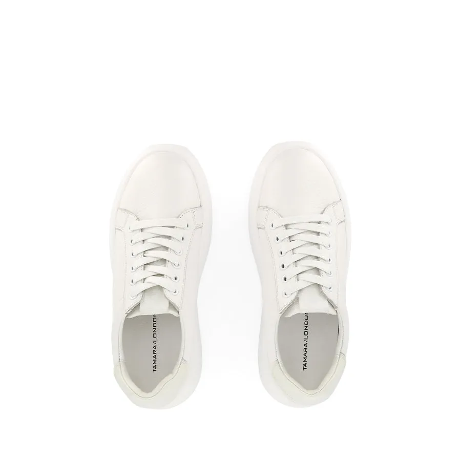 BAILEY - WHITE PATENT LEATHER Recycled Fiber Upper