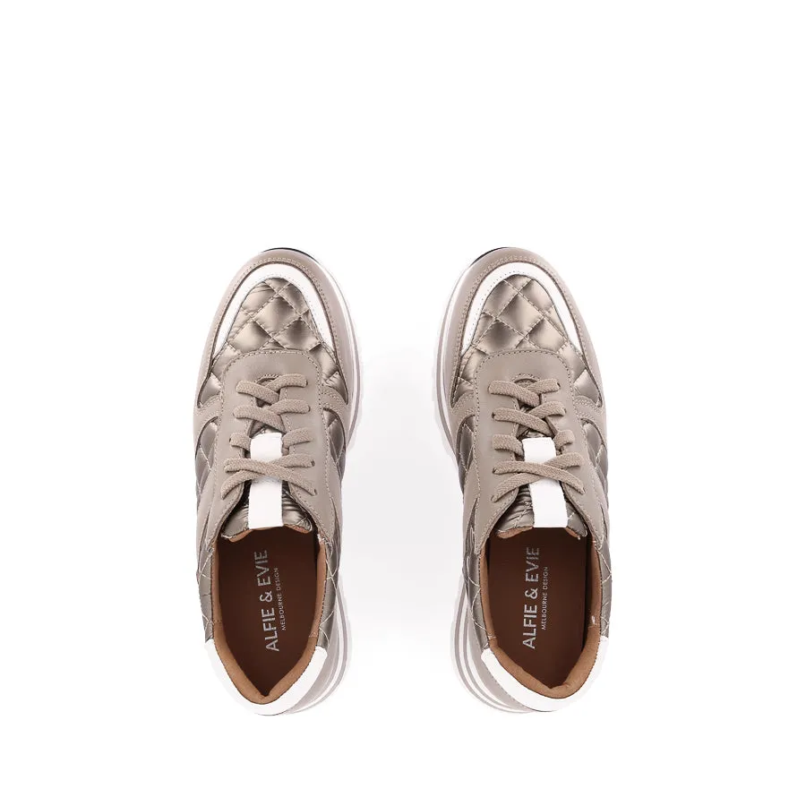 HELENA - DARK STONE LEATHER / DARK STONE NYLON Heavy Walk