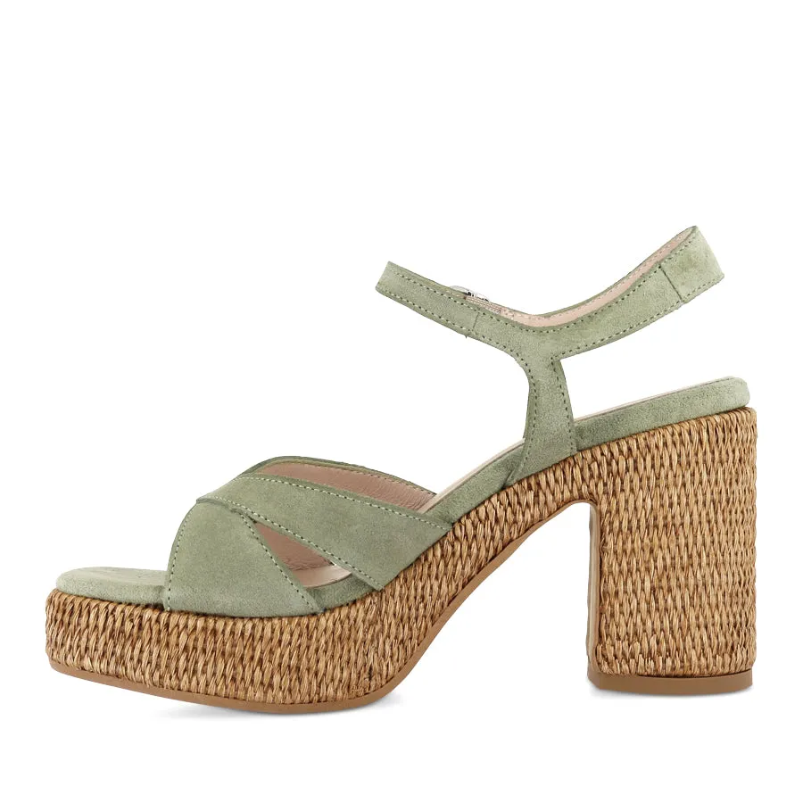 LORENT L-1502 - OLIVE GREEN NUBUCK Simple Style