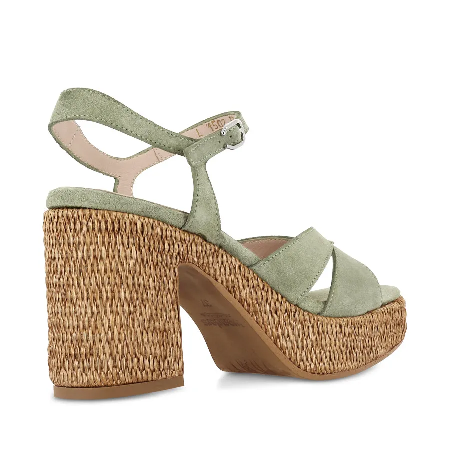 LORENT L-1502 - OLIVE GREEN NUBUCK Fashionable Sole Look View