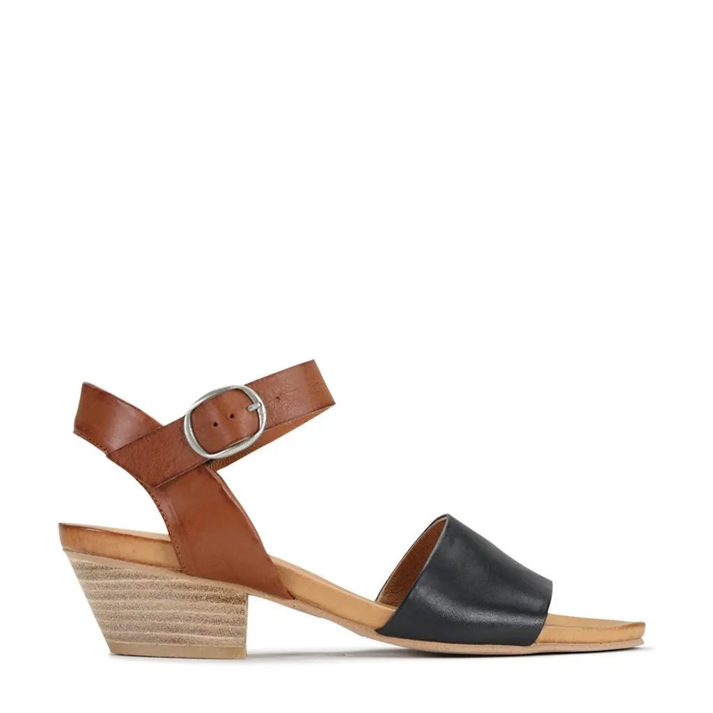 Cubice Leather Ankle Strap Sandals Black Shop Mood