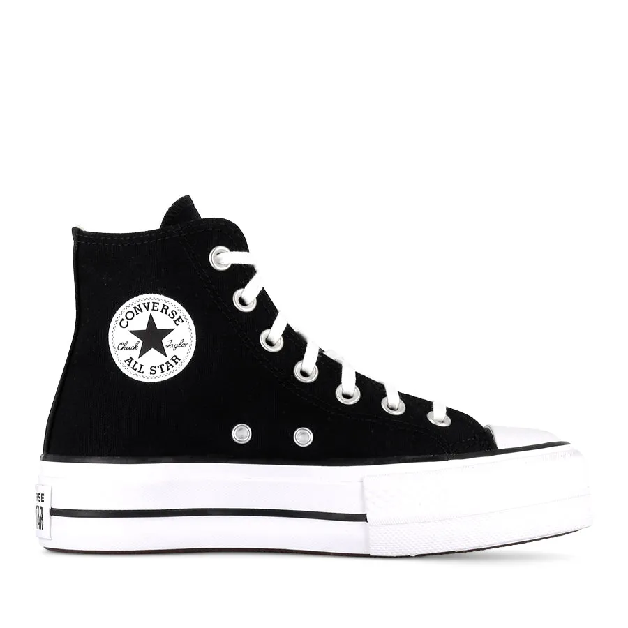 ALL STAR LIFT HI CORE - BLACK WHITE BLACK Comfort   insole Total Comfort