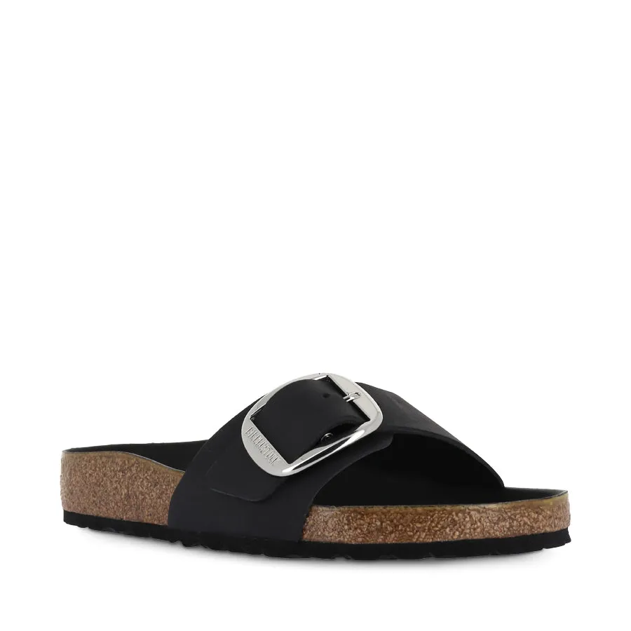 MADRID BIG BUCKLE - BLACK OILED LEATHER Poolside Look