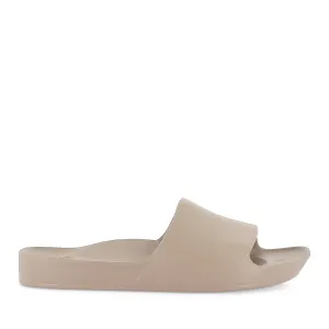 Cozy Walk Instant Wear Footwear ARCH SUPPORT SLIDES - TAUPE