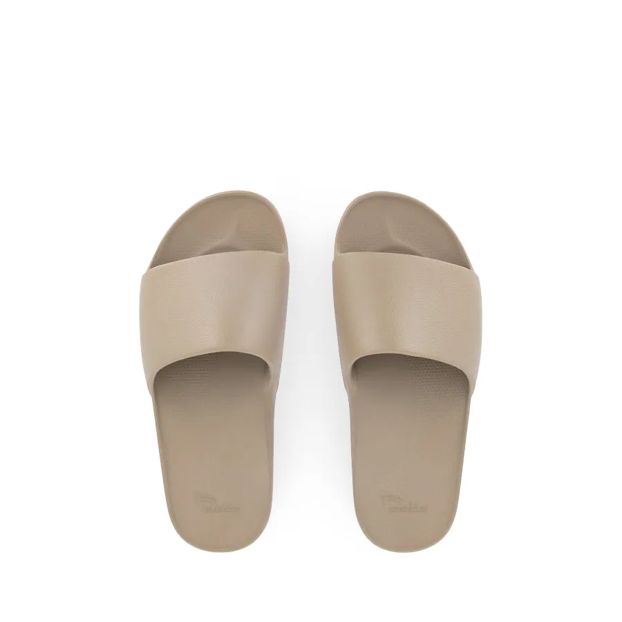 Vacation Ready Beach Style ARCH SUPPORT SLIDES - TAUPE