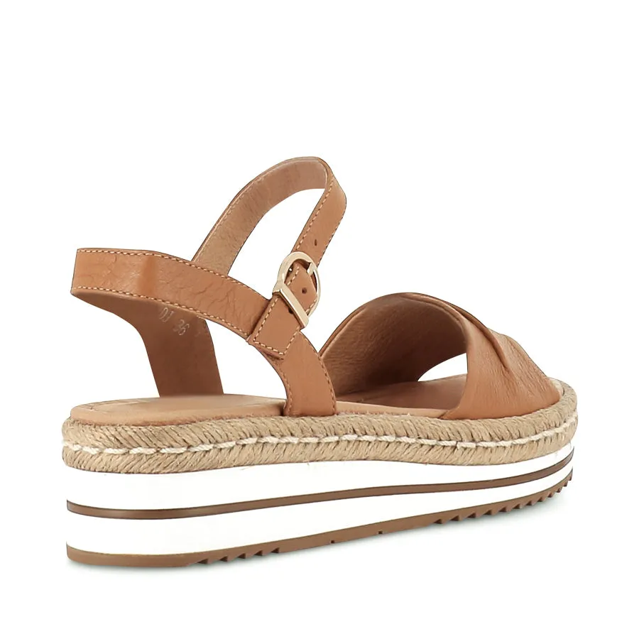 Step Relief ALICIA - DARK TAN LEATHER