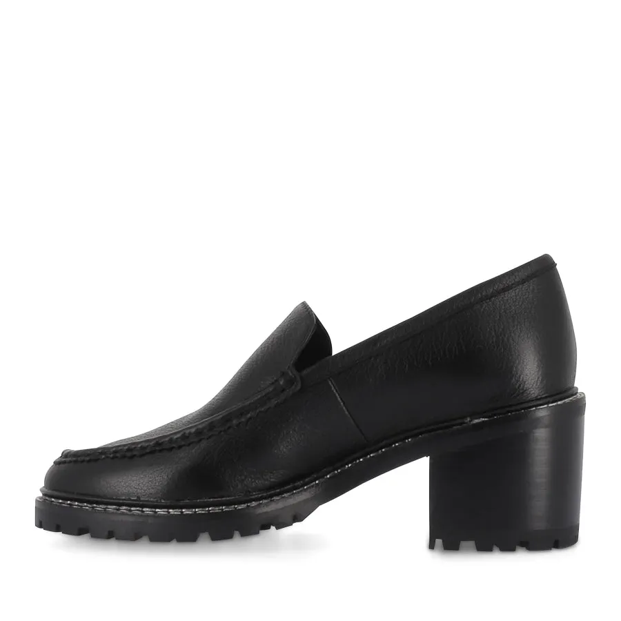 Breathable Loafers Sole Guard BONNEE - BLACK BLACK LEATHER
