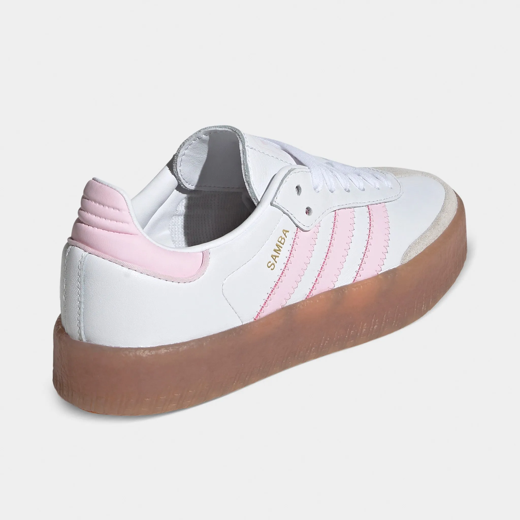 Lightweight Use Dynamic flex adidas Juniors' Sambae White / Clear Pink - Gold Metallic