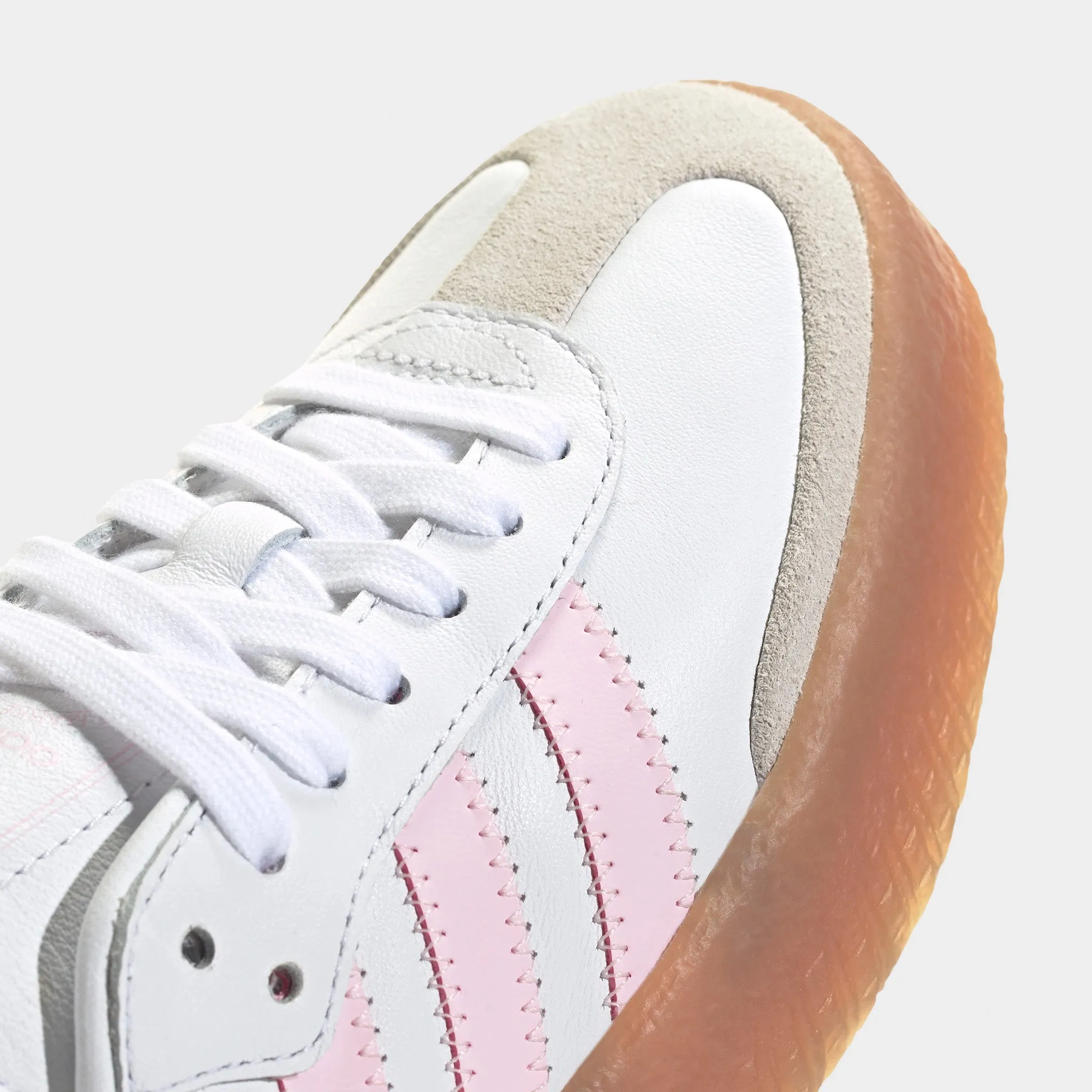 adidas Juniors' Sambae White / Clear Pink - Gold Metallic Sophisticated traction