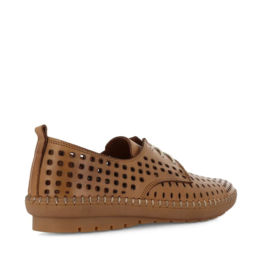 KROON - TAN LEATHER Banker Shoes Soft Cushioning