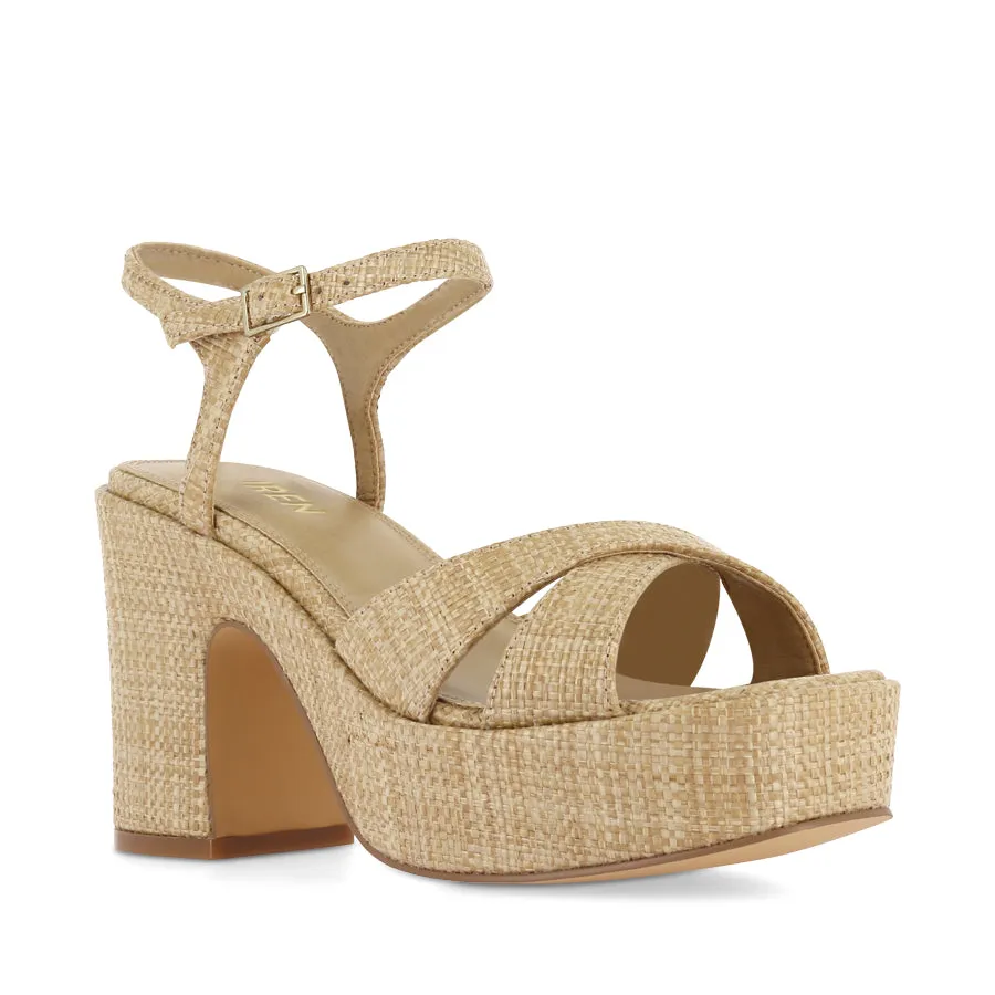 MISTY - NATURAL RAFFIA Walk Ready Shoes Arch support