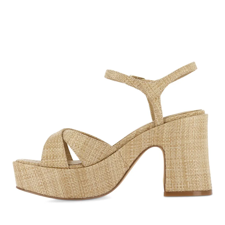 MISTY - NATURAL RAFFIA Sling Back