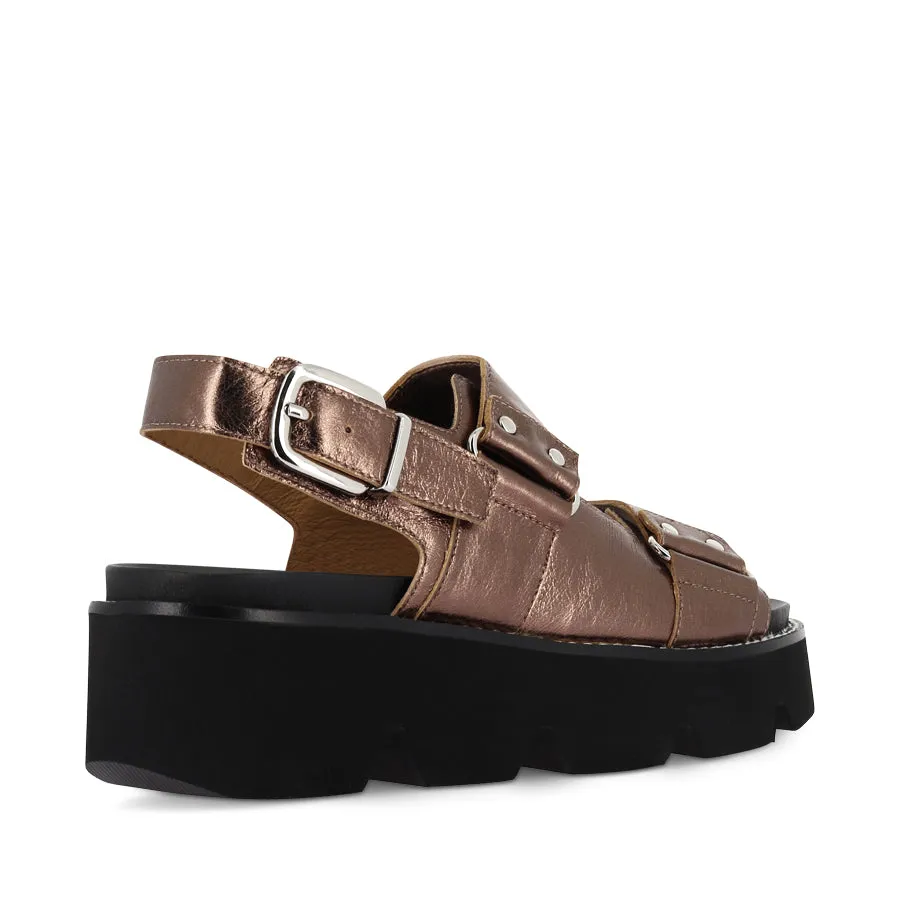 ROMELLA - BRONZE LEATHER Clean Style Route Step