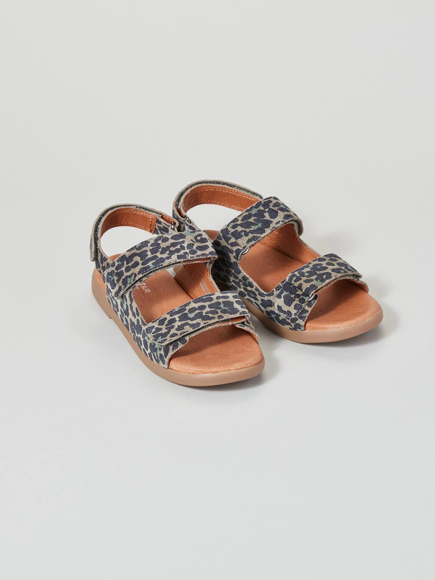 Weekend Walk Solar Junior Strap Sandal Khaki Camo Animal
