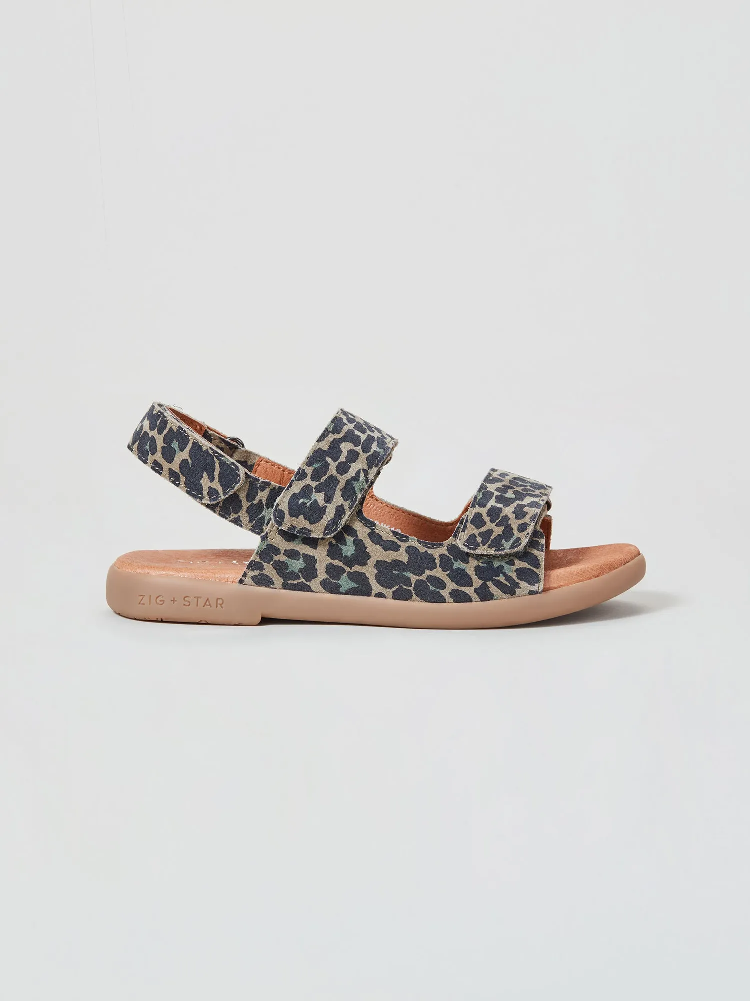 Chic Durable Solar Junior Strap Sandal Khaki Camo Animal