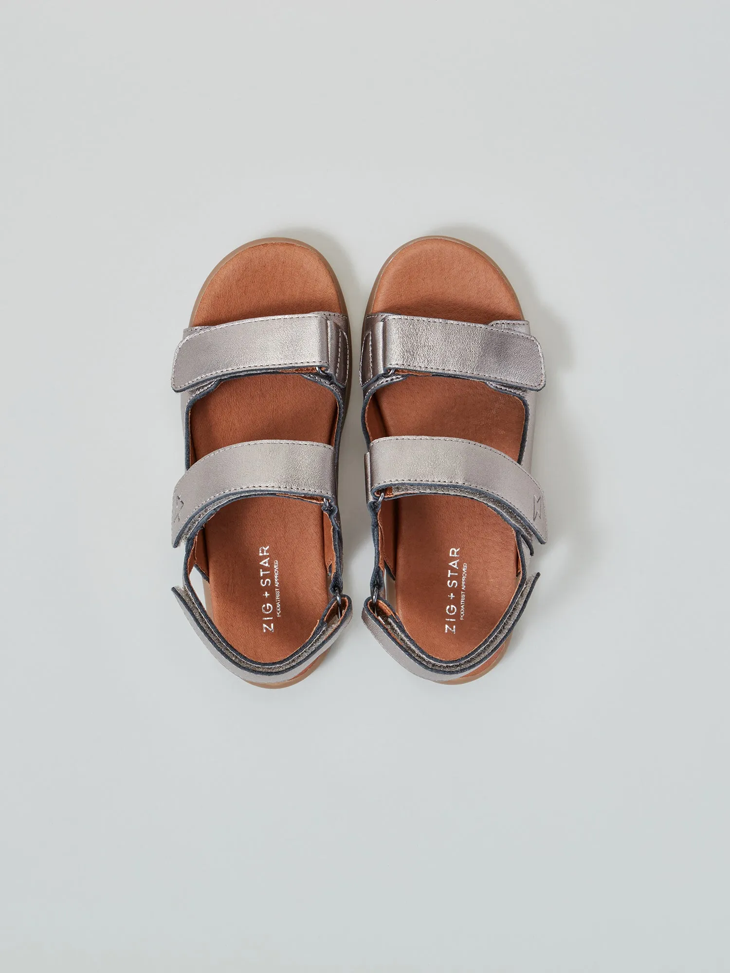 Solar Junior Strap Sandal Pewter Moon Comfortable beach sandals Wander Wear