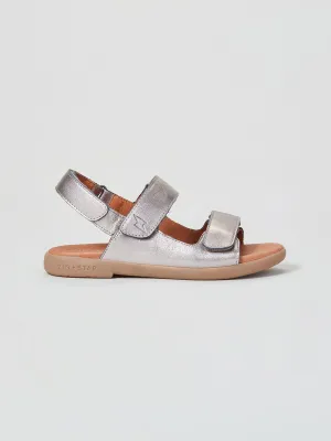 Stud Detail Chic Comfortable Solar Junior Strap Sandal Pewter Moon