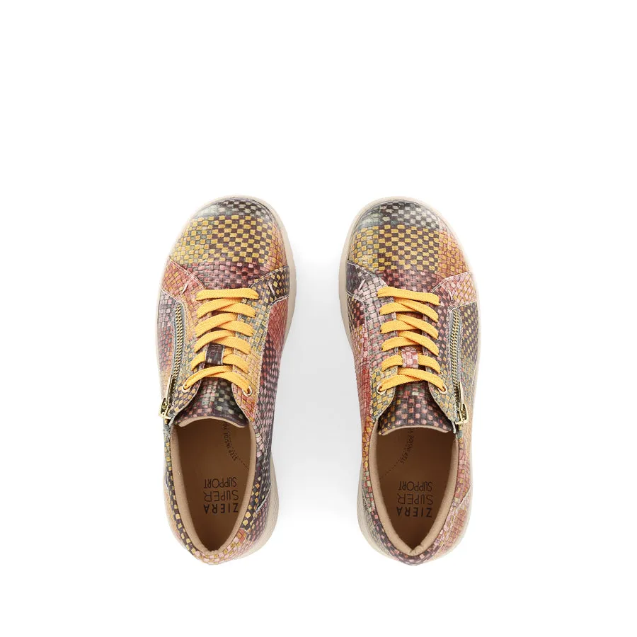 Padded collar design SOLAR XF - AUTUMN CHECK LEATHER