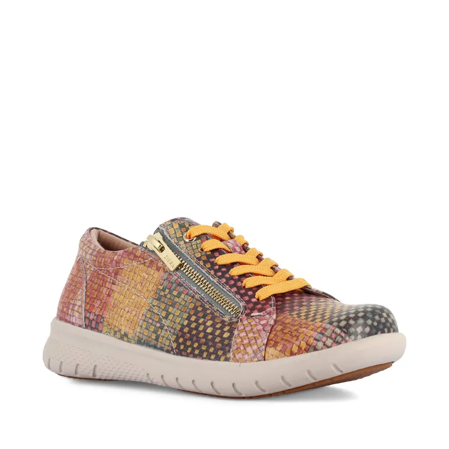SOLAR XF - AUTUMN CHECK LEATHER Good Fit Slip   On