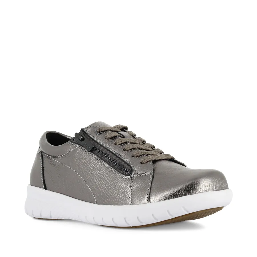 SOLAR XF - PEWTER LEATHER Odor Resistant Material