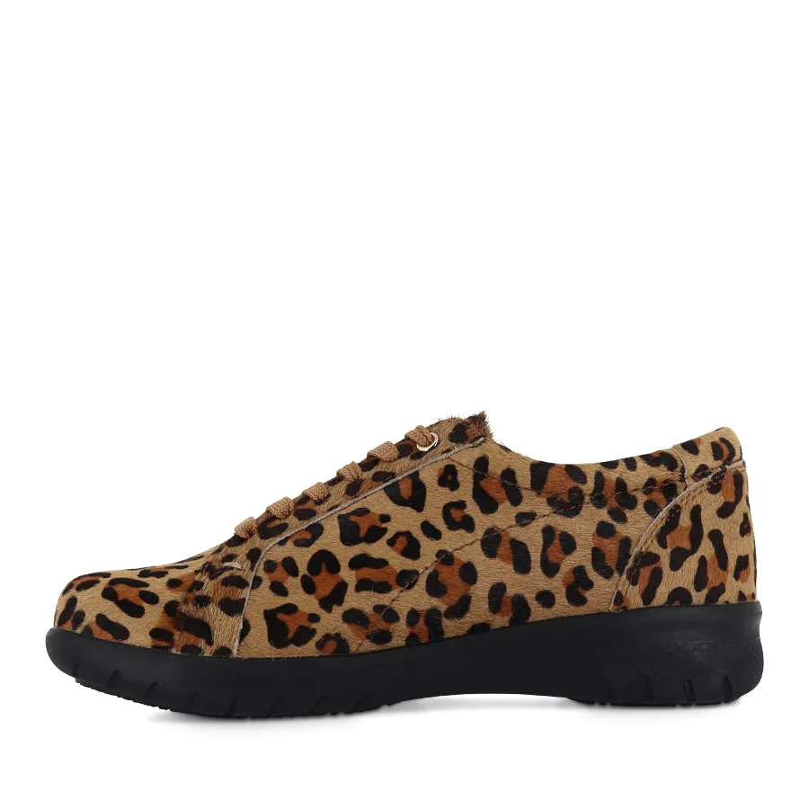 SOLAR XF - TAN LEOPARD PONY Sporty Appearance Ultra-soft performance