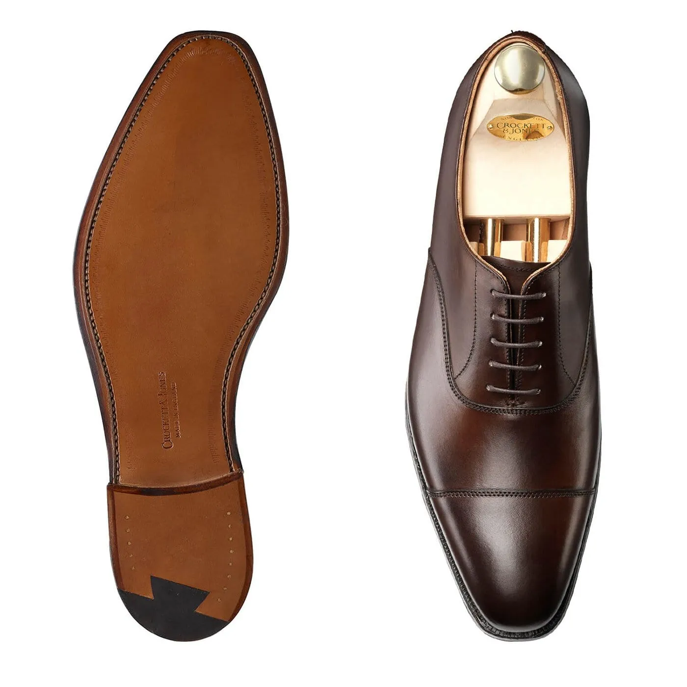 Hallam Dark Brown Burnished Calf Minimalist Look