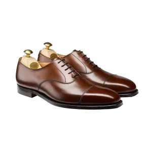 Hallam Dark Brown Burnished Calf Office Wear Shoes Simple Look