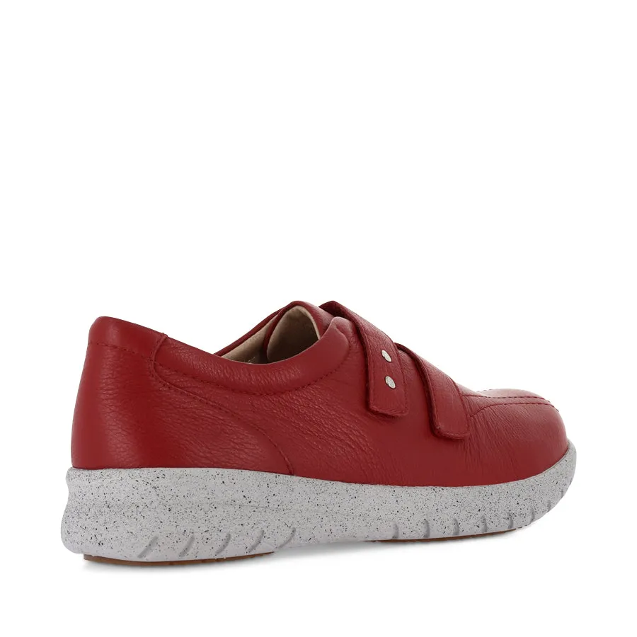 SONNYE XF - DARK RED LEATHER Micro Perforated Vamp Core Runner