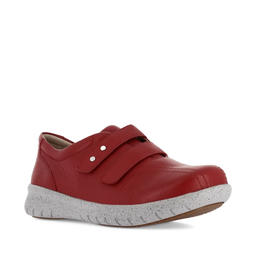 SONNYE XF - DARK RED LEATHER Moisture Management Shock Absorption Midsole