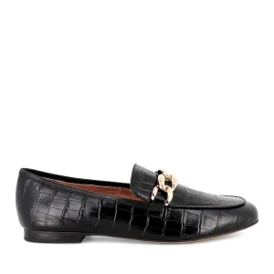 Practical Slip-on Shoes GOOSE - BLACK CROC LEATHER