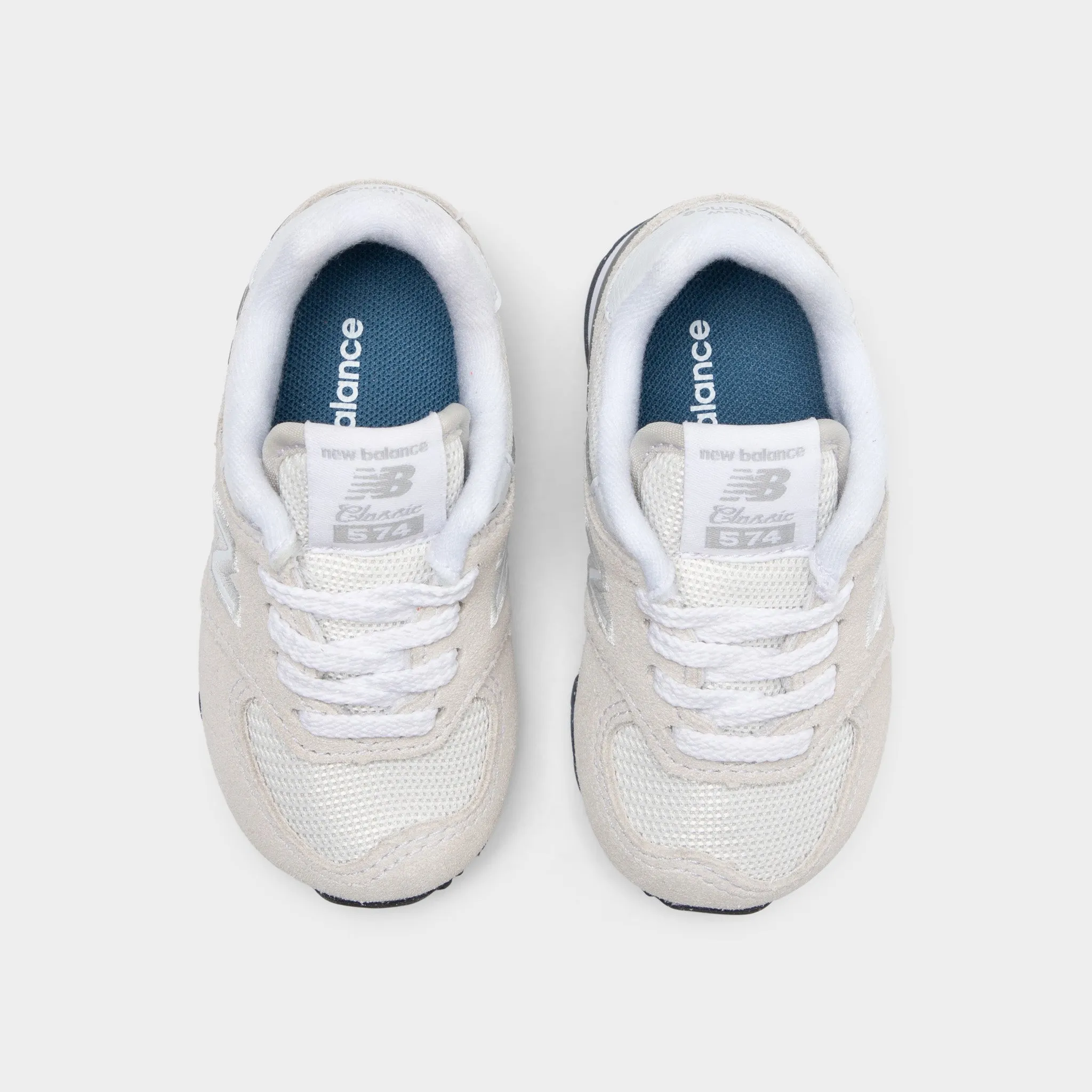 Recycled materials New Balance Infants' 574 Light Grey / White