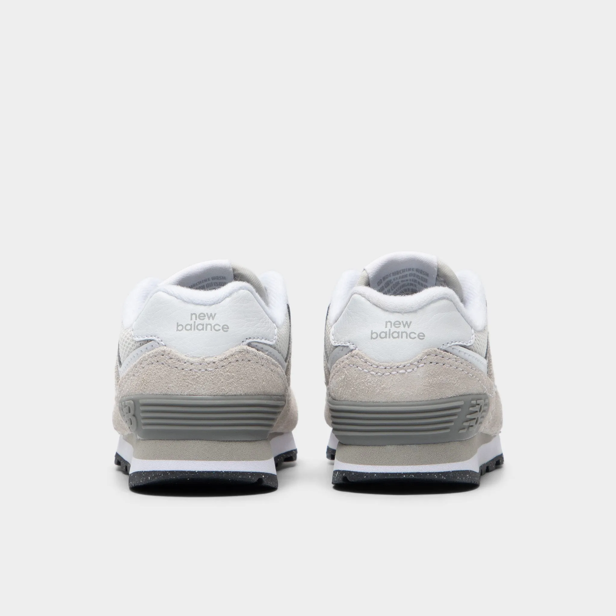 New Balance Infants' 574 Light Grey / White Elastic Straps Foot Wellness