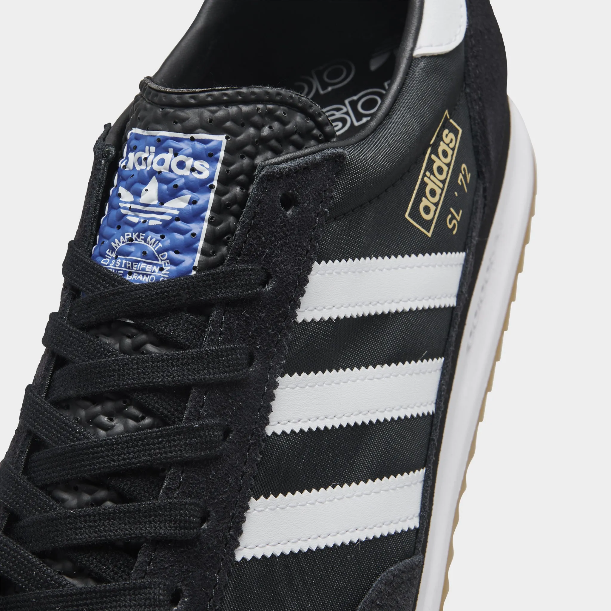 adidas Originals SL 72 RS Core Black / Cloud White - Blue Handcrafted Stitching