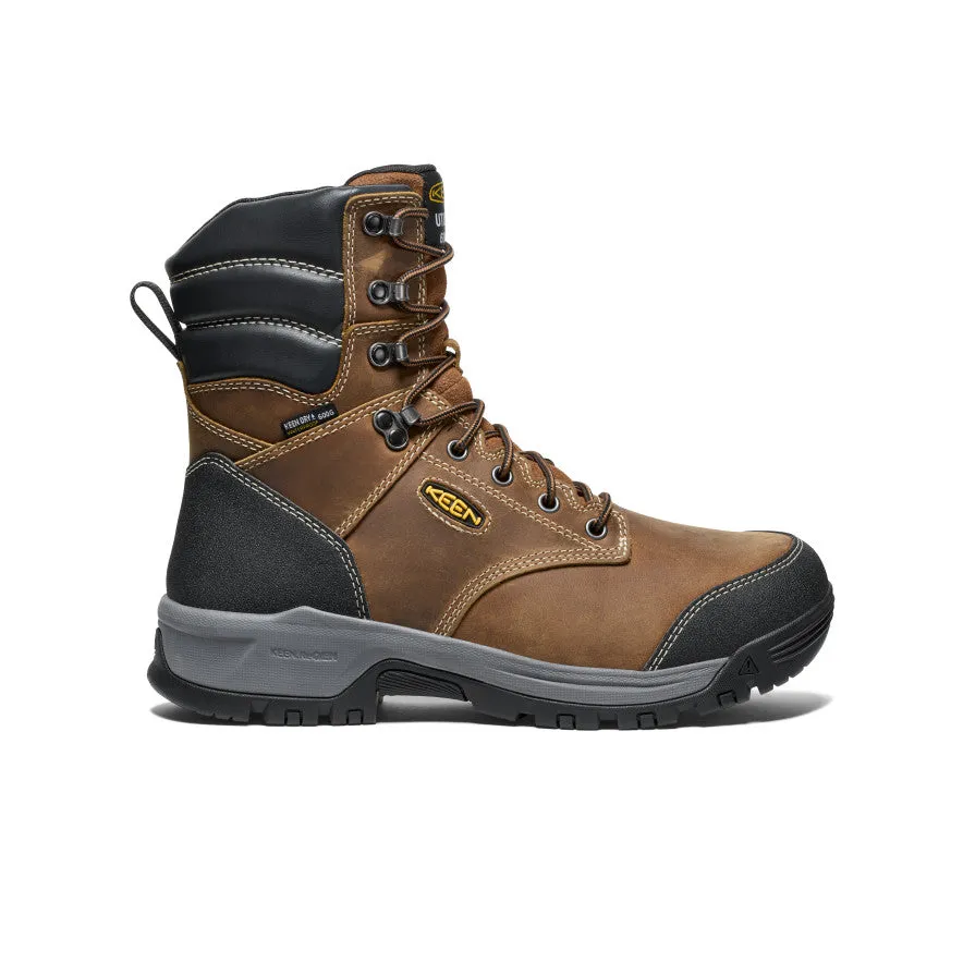 wide - fitting custom-fit Men's Evanston 8" Insulated Waterproof Boot (Soft Toe)  |  Bison/Black