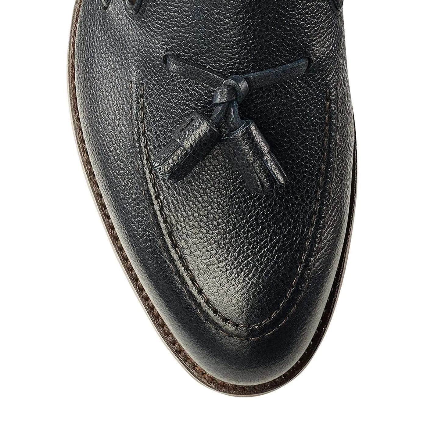 Carly Navy Pebble Grain Steady Step Foot Power