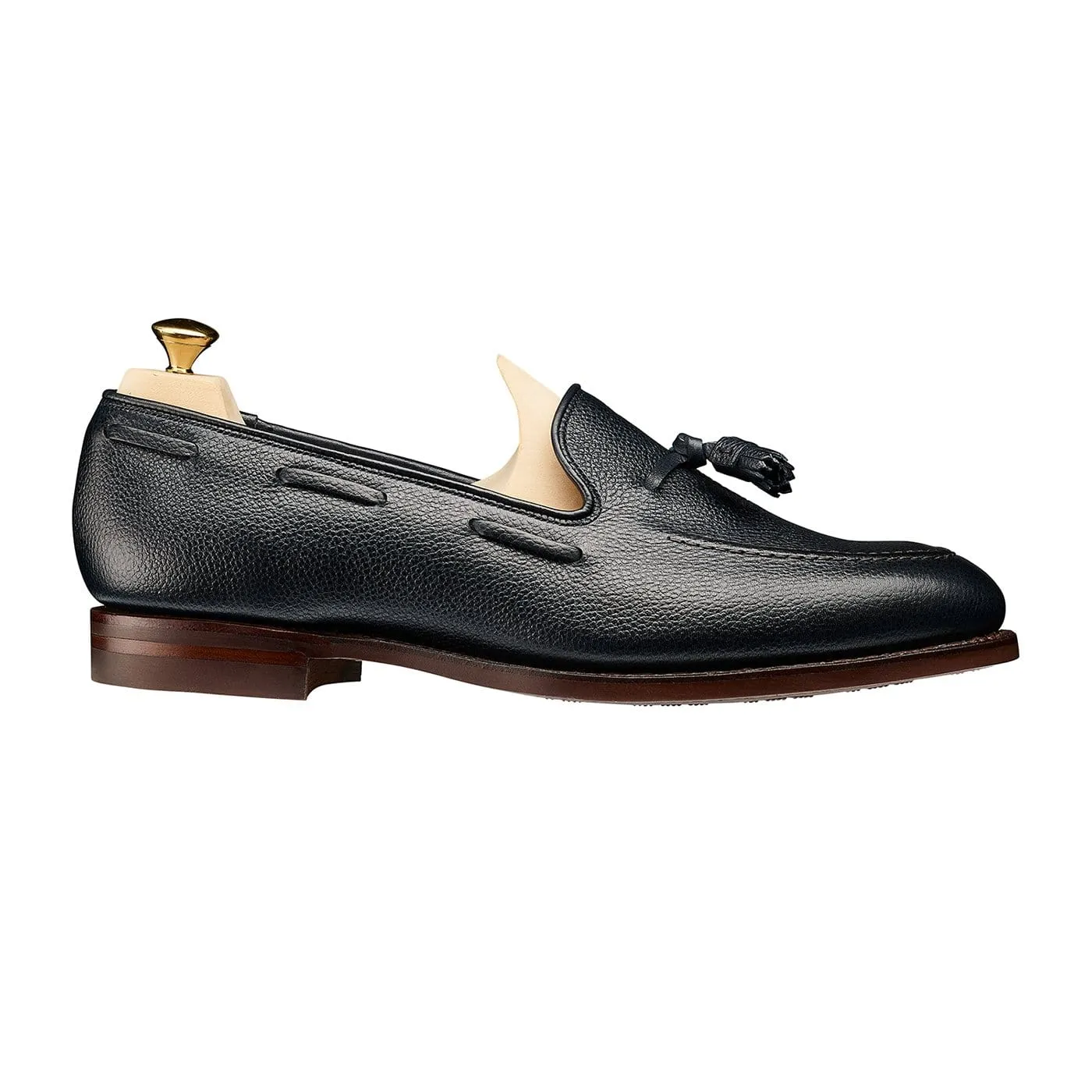 Carly Navy Pebble Grain Sole Firm
